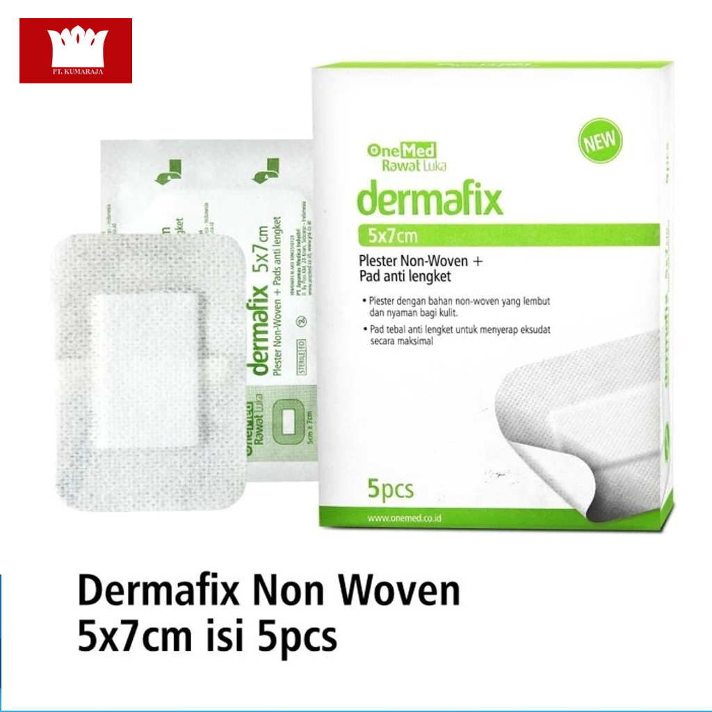 Dermafix 5 x 7 cm Plester Non Woven Onemed Box Isi 5 Pcs BLI Dermafix 5 x 7 cm Plester Non Woven Box Isi 5 Pcs - Gambar 1