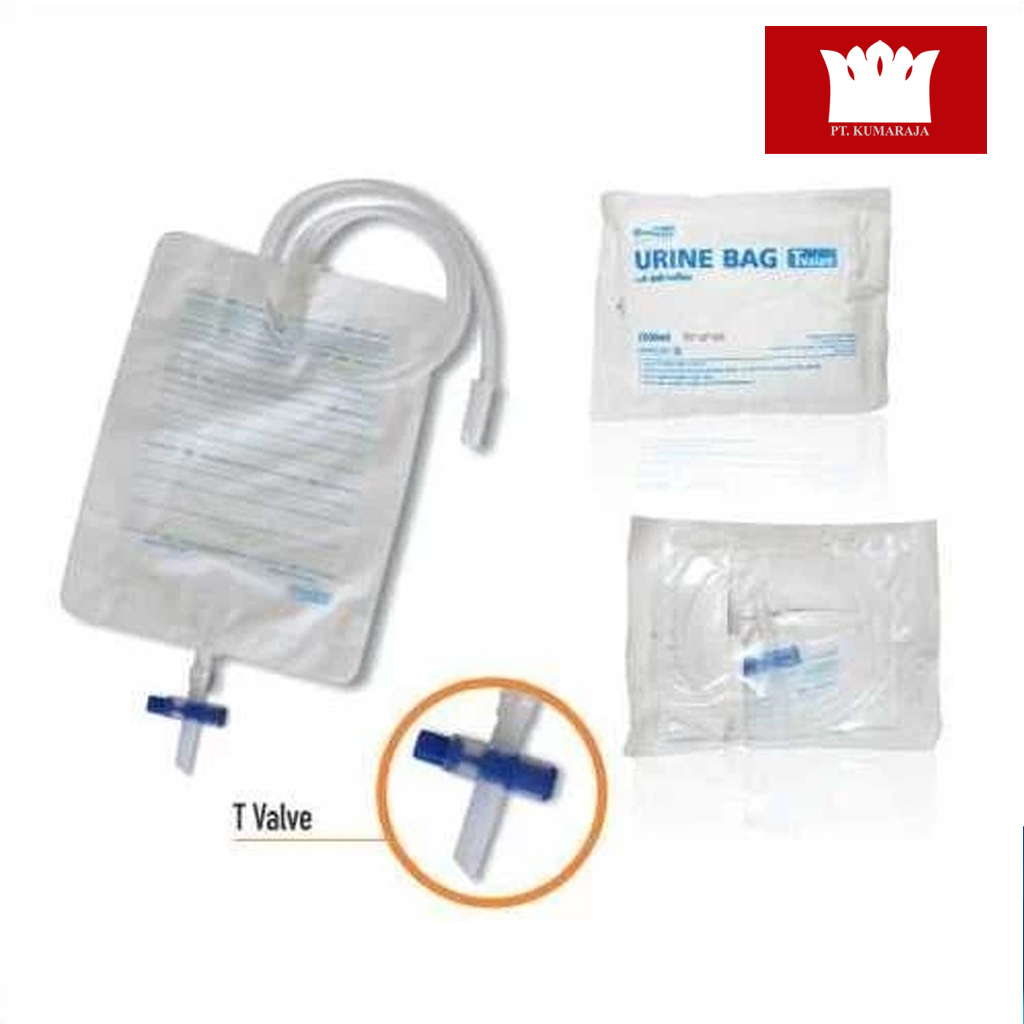 OneMed Urine Bag 2liter T-Valve BLI Urine Bag 2liter T-Valve - Gambar 1