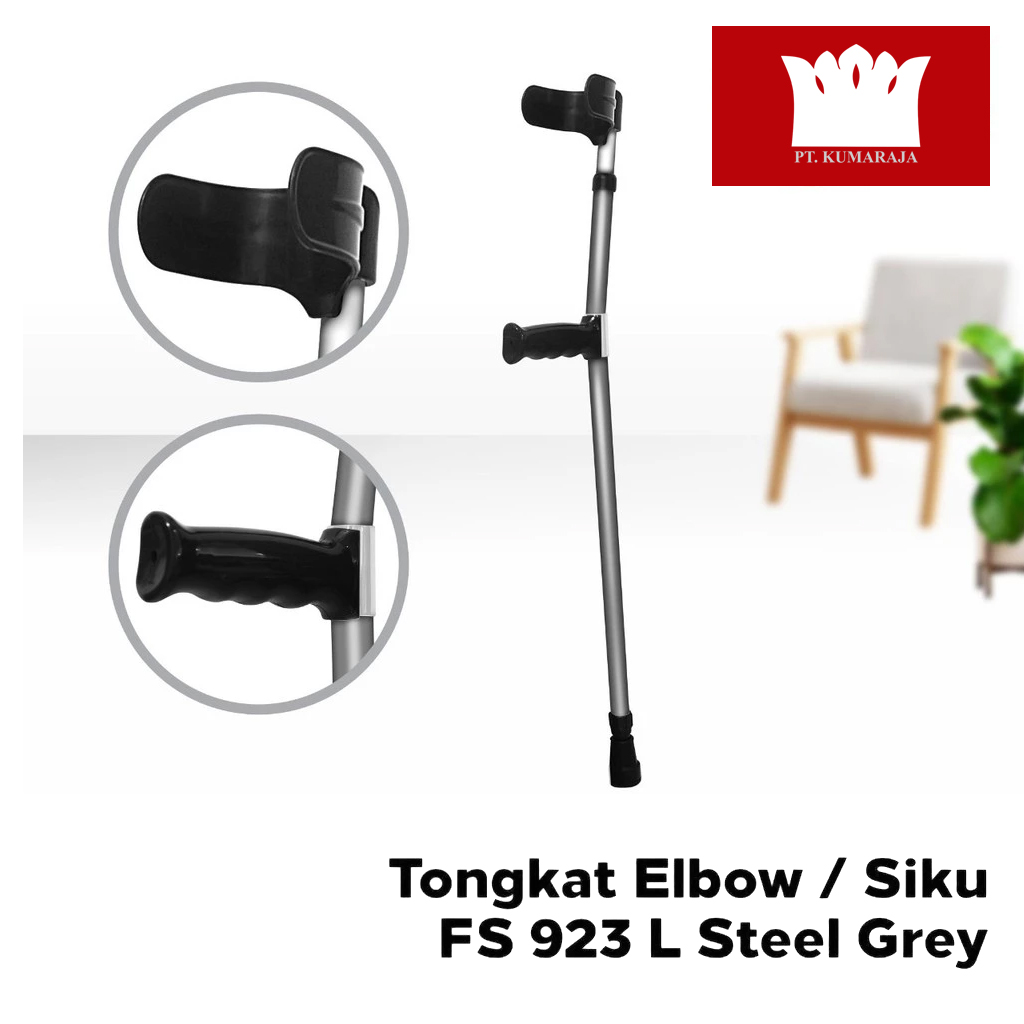 TONGKAT ELBOW_SIKU STEEL GREY 923 ONEMED BLI TONGKAT ELBOW/SIKU STEEL GREY 923 ONEMED - Gambar 1