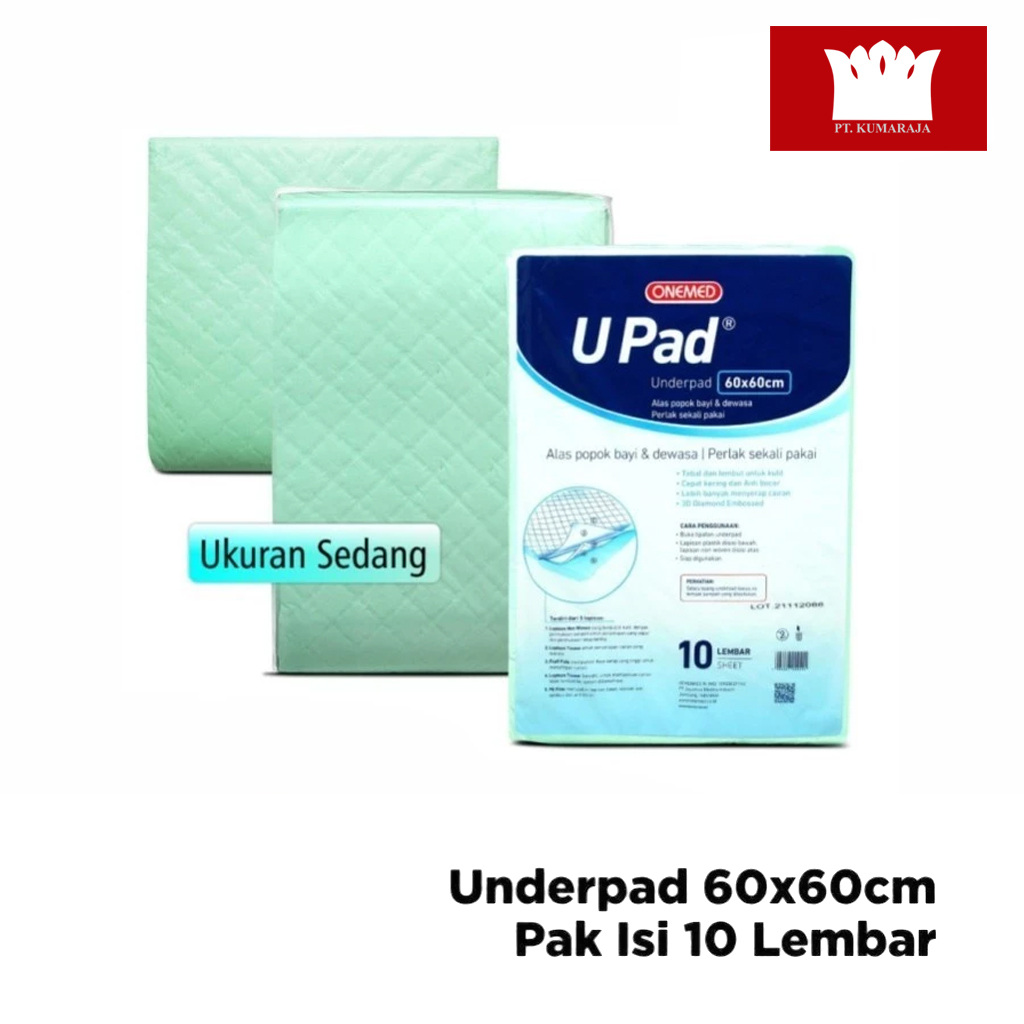Underpad 60x60cm Onemed Pak Isi 10 Lembar BLI Underpad 60x60cm Onemed Pak Isi 10 Lembar BLI - Gambar 1