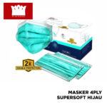 Masker Karet 4ply Super Soft Onemed Box Isi 50 Pcs - Hijau