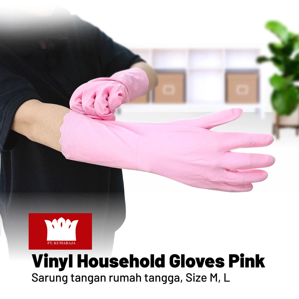 ONEMED Sarung Tangan Household PINK 1 Pasang ONEMED Sarung Tangan Household PINK 1 Pasang - Gambar 1